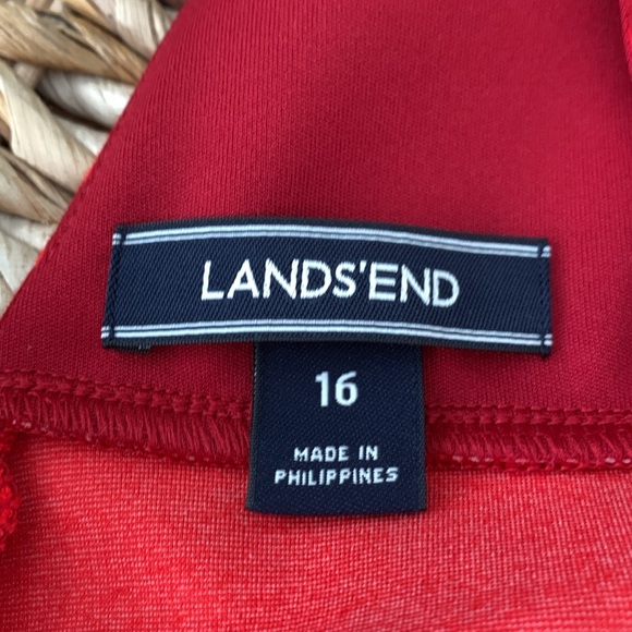 Lands’ End Tropical Print Ponte Fit and Flare Dress - Picture 8 of 11